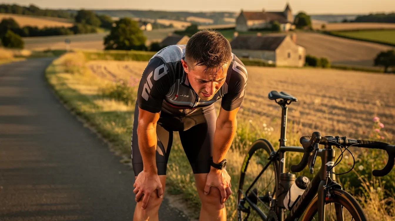 Cycliste novice sur vélo de route parcourant une voie verte plate et sécurisée pendant une sortie de 20 km